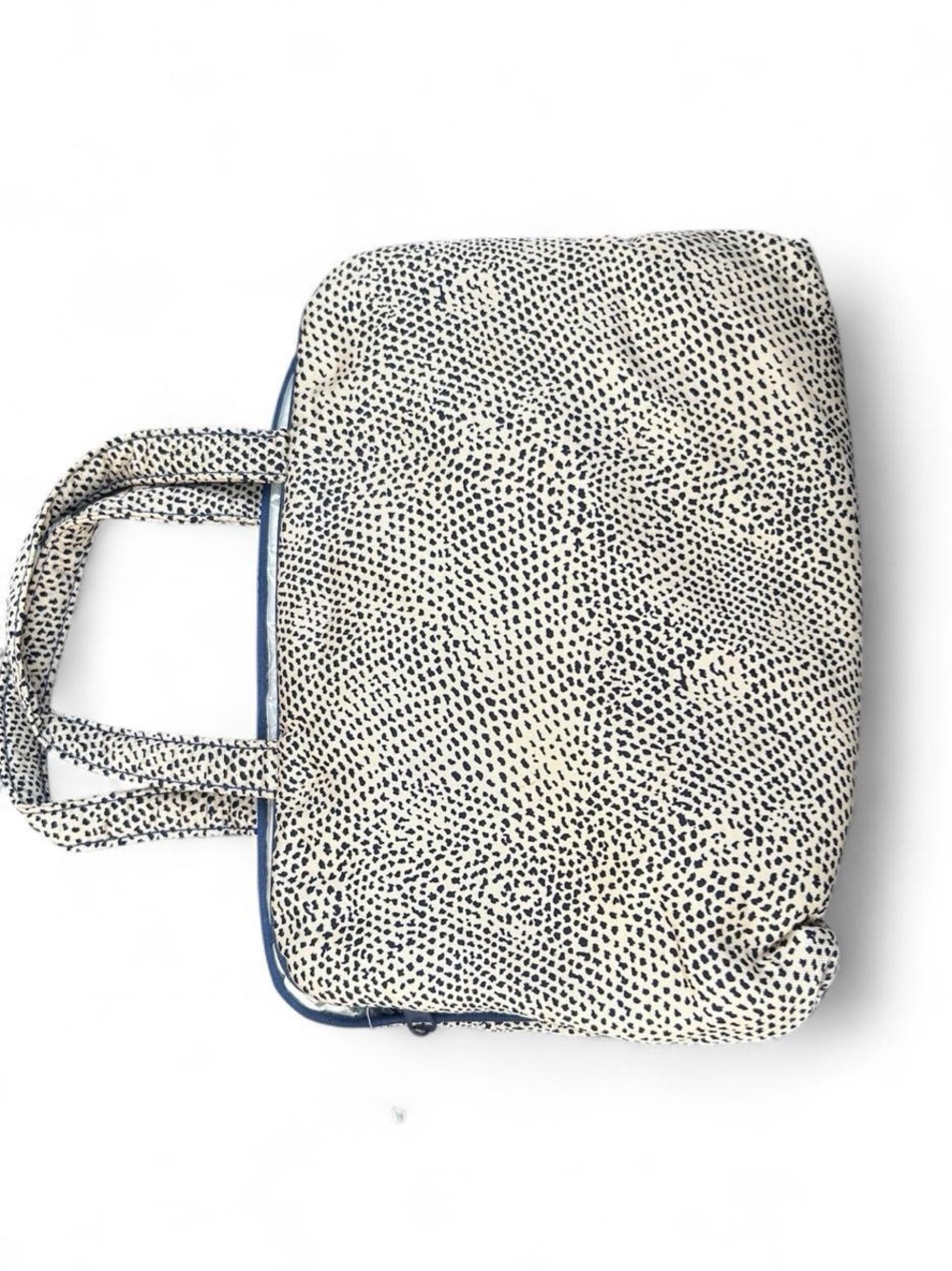 Vintage Oscar de la Renta Travel Cosmetic Bag Clear Zip Toiletry Leopard Print - Picture 3 of 8